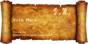 Volk Márk névjegykártya
