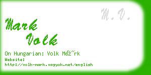 mark volk business card